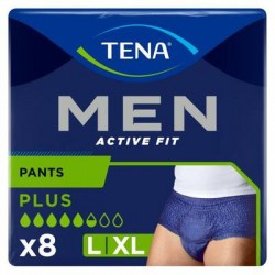 Tena Men Pants Plus Blue Majtki chłonne L/XL OTC Edition, 8 sztuk
