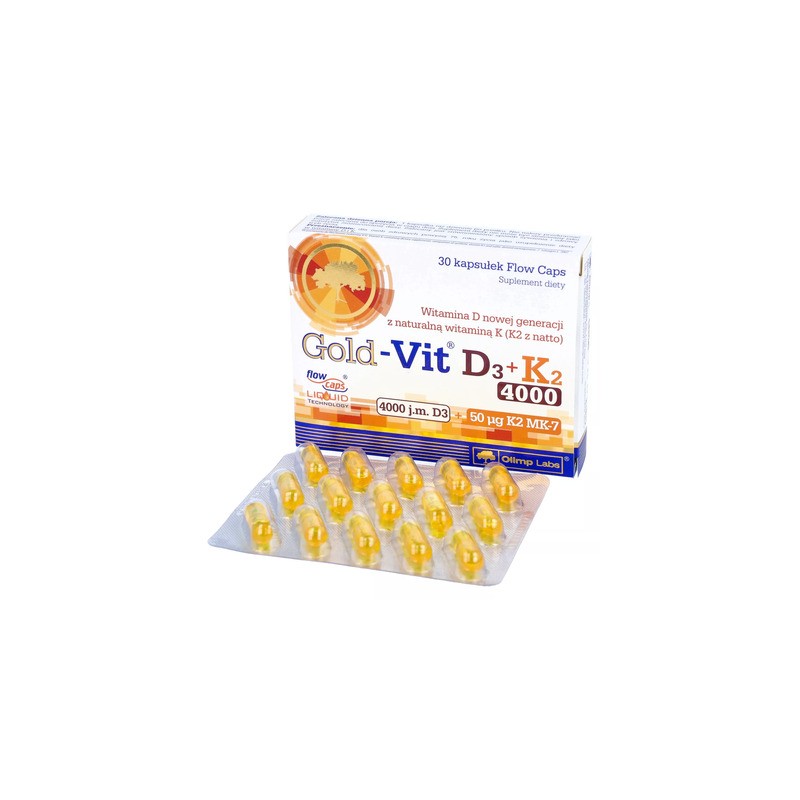 Olimp Gold-Vit D3 + K2 4000 IU, 30 kapsułek 