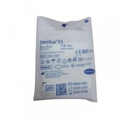 Hartmann Sterilux ES kompresy z gazy jałowej 17 nitek 8 warstw 5cm x 5cm, 3 sztuki