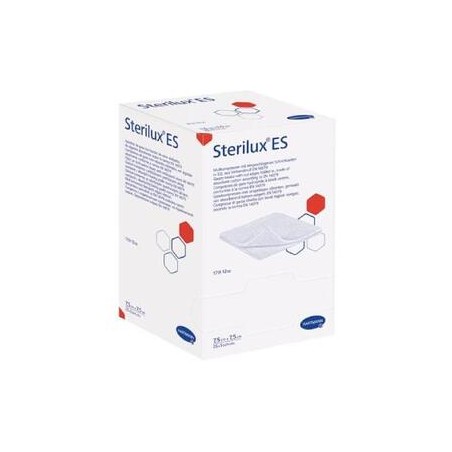  Hartmann Sterilux ES kompresy z gazy jałowej 17 nitek 12 warstw 7,5cm x 7,5cm, 25 sztuk 