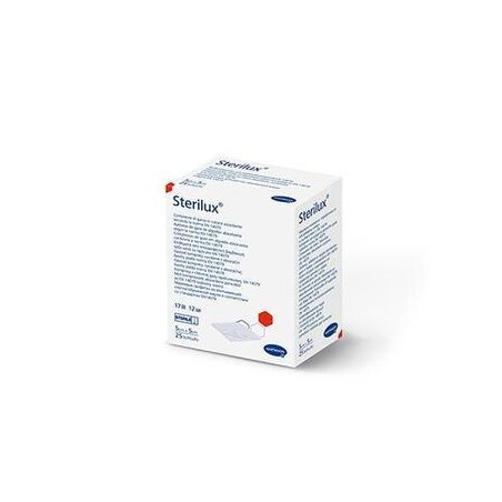  Hartmann Sterilux ES kompresy z gazy jałowej 17 nitek 12 warstw 5cm x 5cm, 25 sztuk 