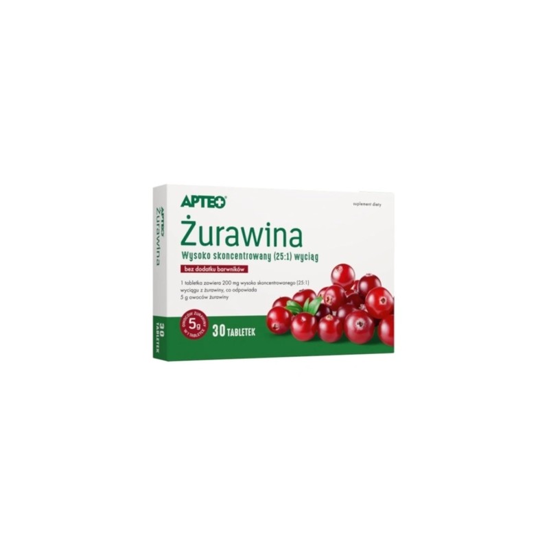 Żurawina Apteo, 30 tabletek 