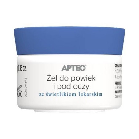  Żel do powiek i pod oczy Apteo Care ze świetlikiem lekarskim żel, 10 g 