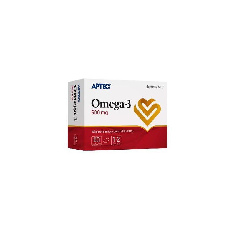 Apteo Omega-3 500 mg, 60 kapsułek 