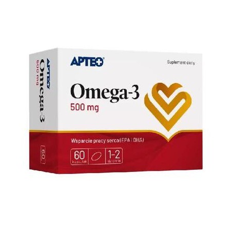  Apteo Omega-3 500 mg, 60 kapsułek 