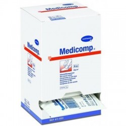 Medicomp, kompresy jałowe, włókninowe, 4-warstwowe, 30 g/ m2, 10 cm x 20 cm, 25 x 2 sztuk (50 sztuk)