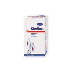STERILUX Kompresy gazowe jałowe 17-nitkowe 8-warstwowe 5cm x 5cm, 3 sztuk