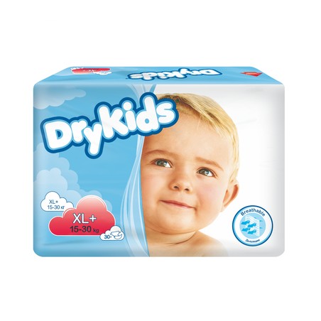  Tena Dry Kids, pieluchomajtki, rozmiar XL+, 15-30 kg, 30 sztuk 