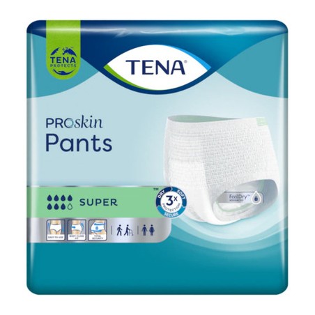 Tena Pants ProSkin, majtki chłonne, rozmiar S, 65-85 cm, Super, 12 sztuk