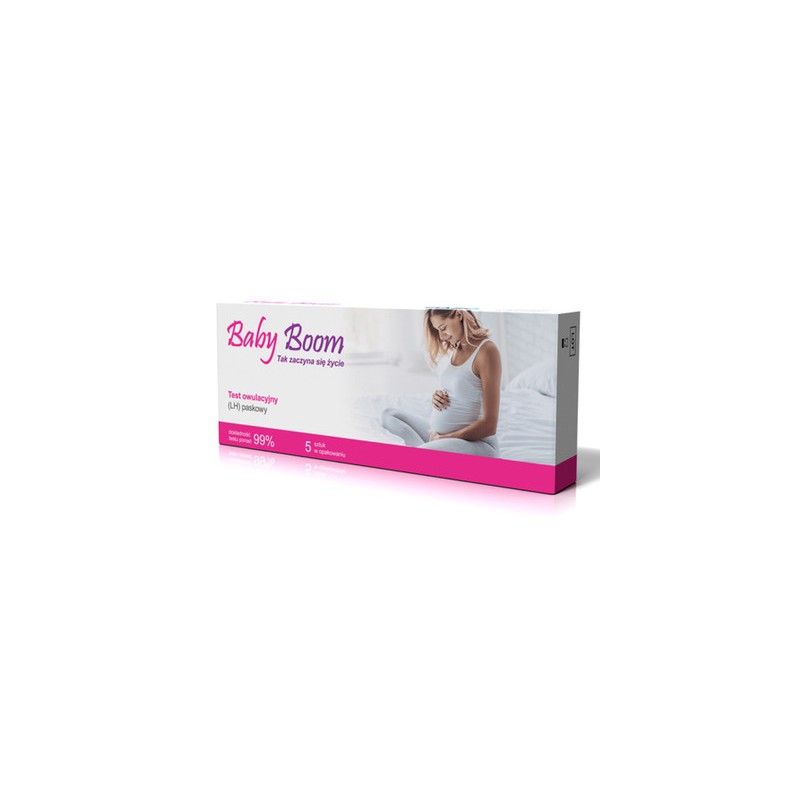 Baby Boom, paskowy test owulacyjny (LH), 5 sztuk 