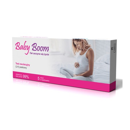 Baby Boom, paskowy test owulacyjny (LH), 5 sztuk