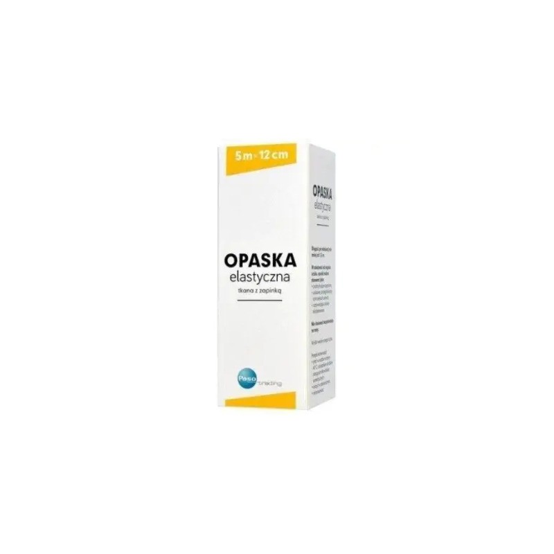 Paso opaska elastyczna tkana z zapinką 5m x 12cm, 1 sztuka 