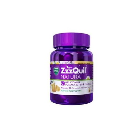 ZzzQuil Natura, żelki, smak mango-banan, 30 sztuk