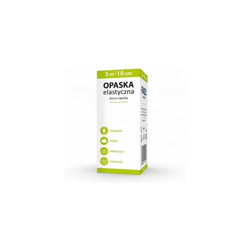 Paso opaska elastyczna tkana z zapinką 5m x 10cm, 1 sztuka 