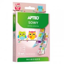Apteo Care Plastry dla dzieci sowy, 10 sztuk