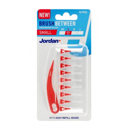 JORDAN BRUSH BETWEEN Szczoteczki międzyzębowe S - 0,5mm, 10 sztuk
