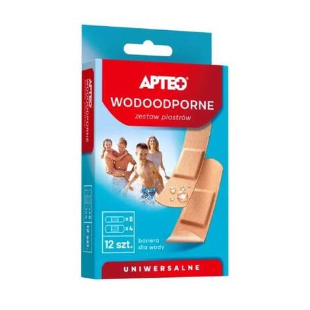 Wodoodporne Zestaw plastrów Apteo, 12 sztuk