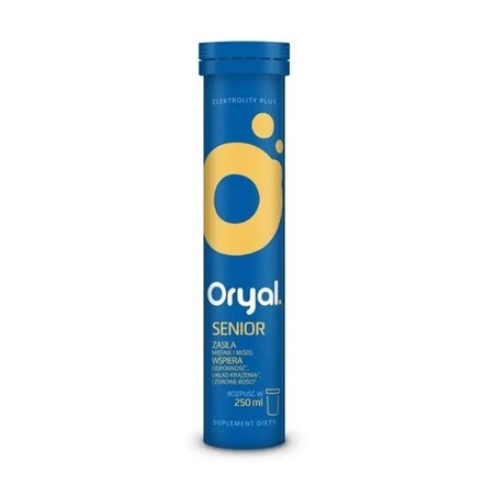  Oryal Senior smak pomarańczowy, 20 tabletek musujących 
