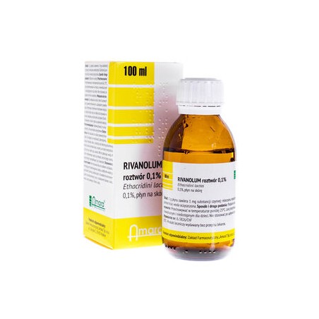  Rivanolum roztwór 0,1%, płyn na skórę, 100 ml 