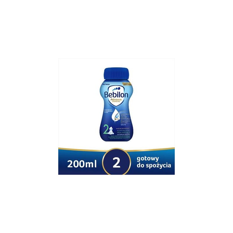 Bebilon Advance 2, mleko następne gotowe do spożycia, po 6 miesiącu, 200 ml 