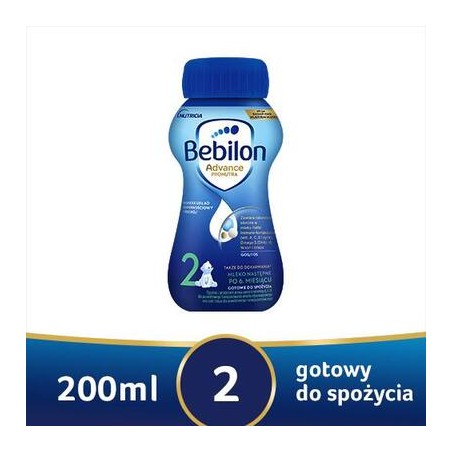 Bebilon Advance 2, mleko następne gotowe do spożycia, po 6 miesiącu, 200 ml