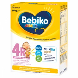 Bebiko Junior 4R Nutriflor Expert, odżywcza formuła na bazie mleka z kleikiem ryżowym, powyżej 2 roku, 600 g