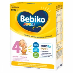 Bebiko Junior 4 Nutriflor Expert, odżywcza formuła na bazie mleka, powyżej 2 roku, 600 g
