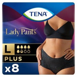 Tena Lady Pants Noir Plus, majtki chłonne, rozmiar L, 95-130 cm, 8 sztuk