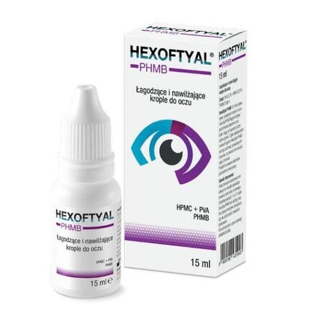  Hexoftyal PHMB, łagodzące i nawilżające krople do oczu, 15 ml 