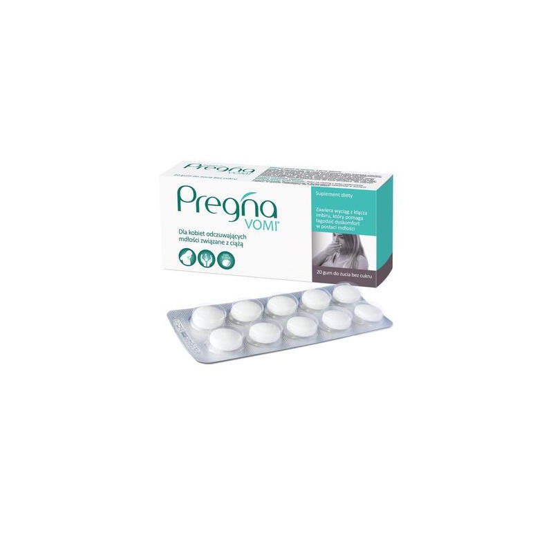 Pregna Vomi, gumy do żucia, 20 sztuk 