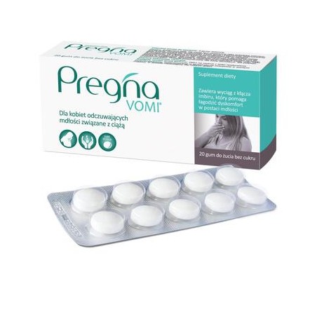  Pregna Vomi, gumy do żucia, 20 sztuk 