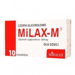 Milax-M, czopki glicerolowe dla dzieci, 1,5 g, 10 sztuk