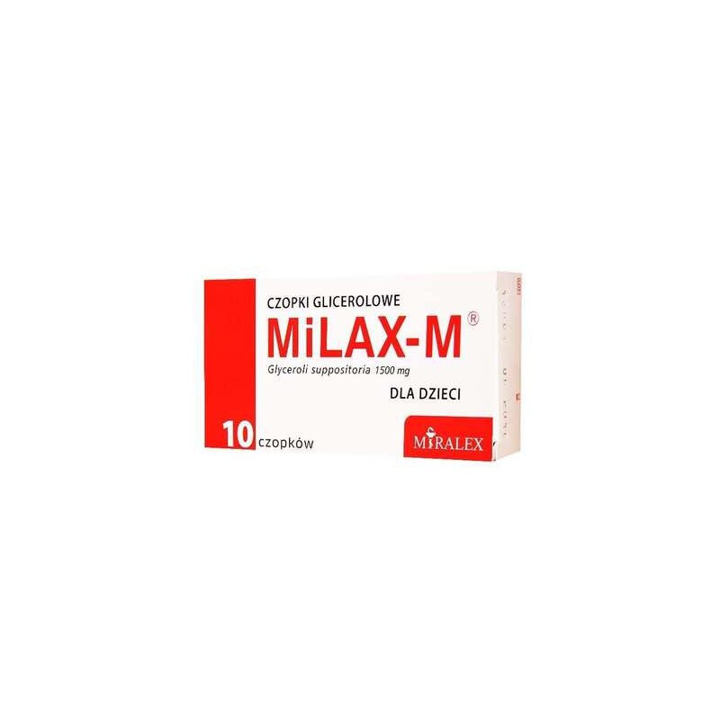 Milax-M, czopki glicerolowe dla dzieci, 1,5 g, 10 sztuk 