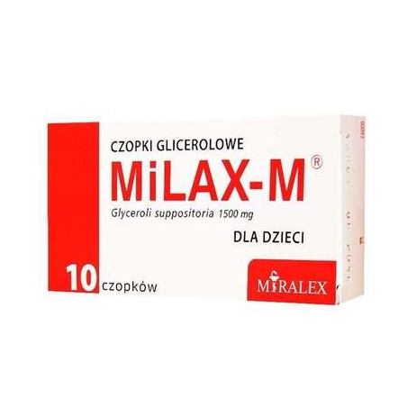 Milax-M, czopki glicerolowe dla dzieci, 1,5 g, 10 sztuk 
