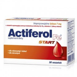 Actiferol Fe Start dla niemowląt, dzieci i dorosłych, 30 saszetek