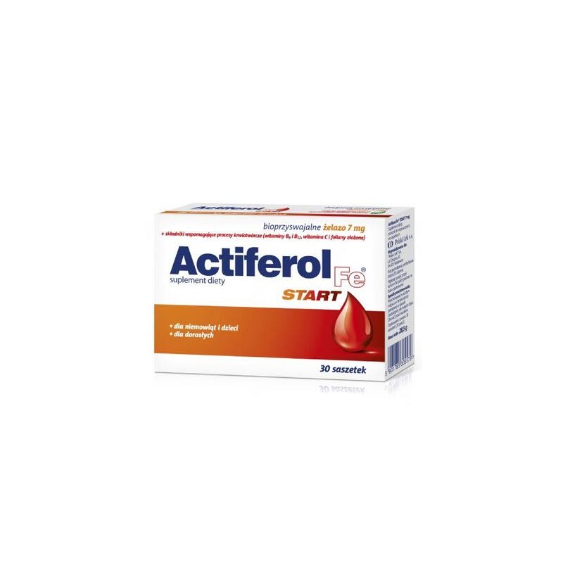 Actiferol Fe Start dla niemowląt, dzieci i dorosłych, 30 saszetek 