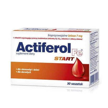 Actiferol Fe Start dla niemowląt, dzieci i dorosłych, 30 saszetek