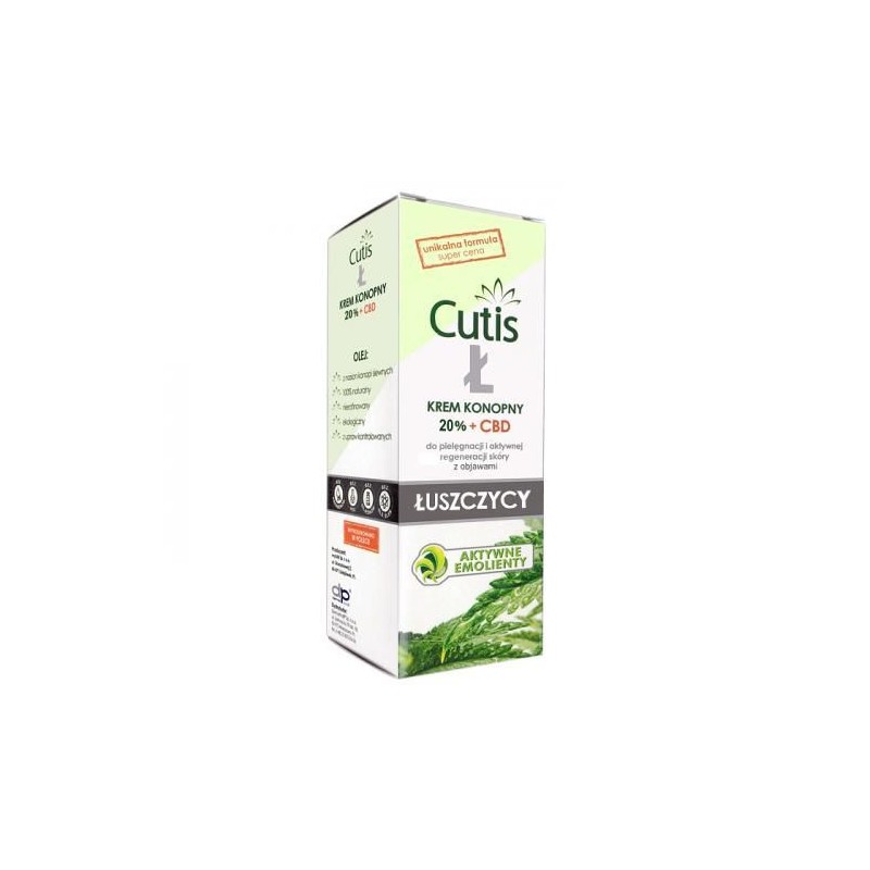 Cutis Ł łuszczyca krem konopny 20% + CBD, 120 ml 
