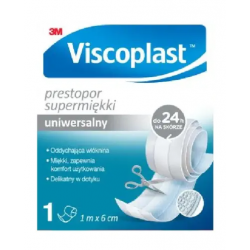 Viscoplast Prestopor Supermiękki, plaster, 1 m x 6 cm