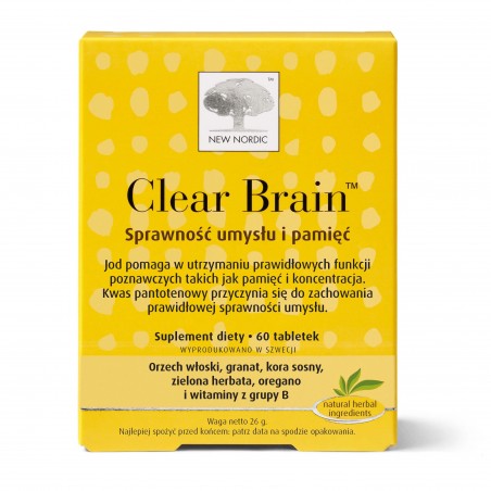  Clear Brain, suplement diety, 60 tabletek 