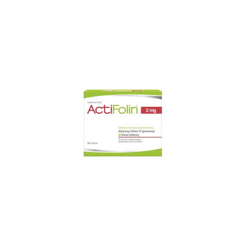 ActiFolin 2 mg, kwas foliowy 2000 µg, 30 tabletek 