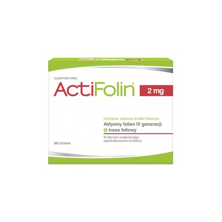 ActiFolin 2 mg, kwas foliowy 2000 µg, 30 tabletek