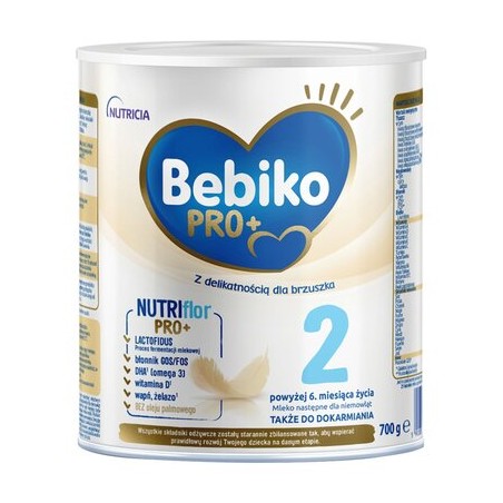 Bebiko Pro+ 2 Nutriflor Pro+, mleko następne, powyżej 6 miesiąca, 700 g