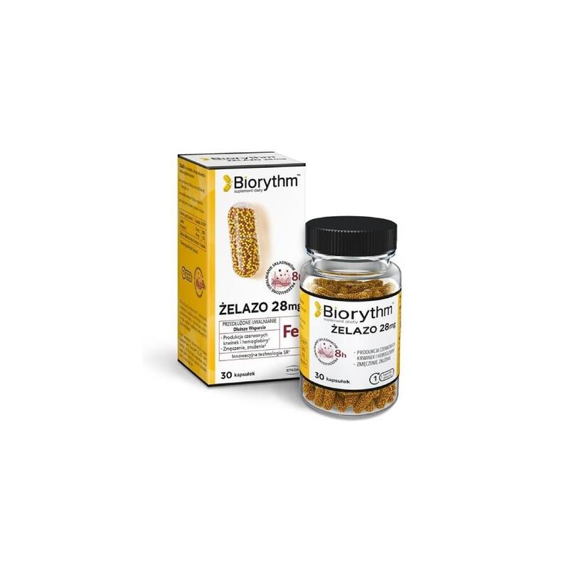 Biorythm Żelazo 28 mg 30 kapsułek 