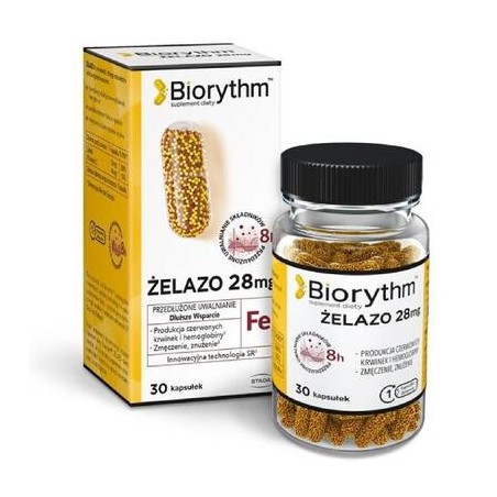  Biorythm Żelazo 28 mg 30 kapsułek 