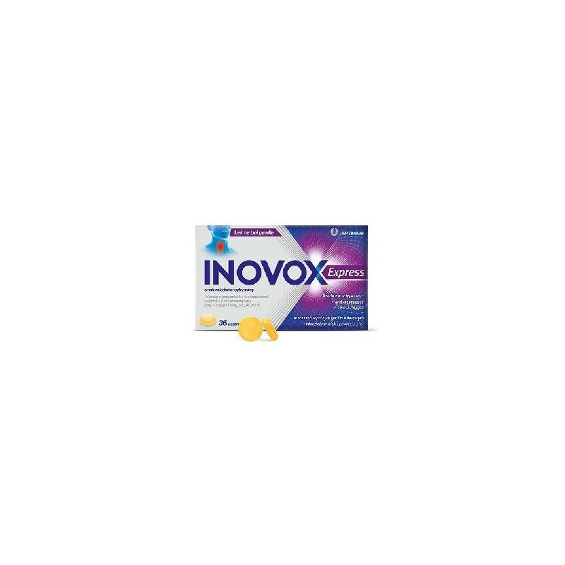 Inovox Express o smaku miodowo-cytrynowym, 36 pastylek 