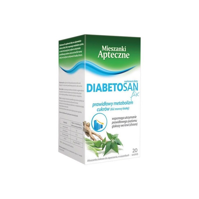 Diabetosan fix, zioła do zaparzenia w saszetkach, 2 g x 20 szt. 