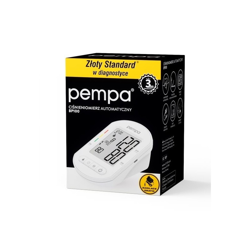 PEMPA Ciśnieniomierz automatyczny BP100 zasilacz w zestawie 