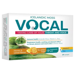 VOCAL miód-cytryna pastyl.dossania 24pasty
