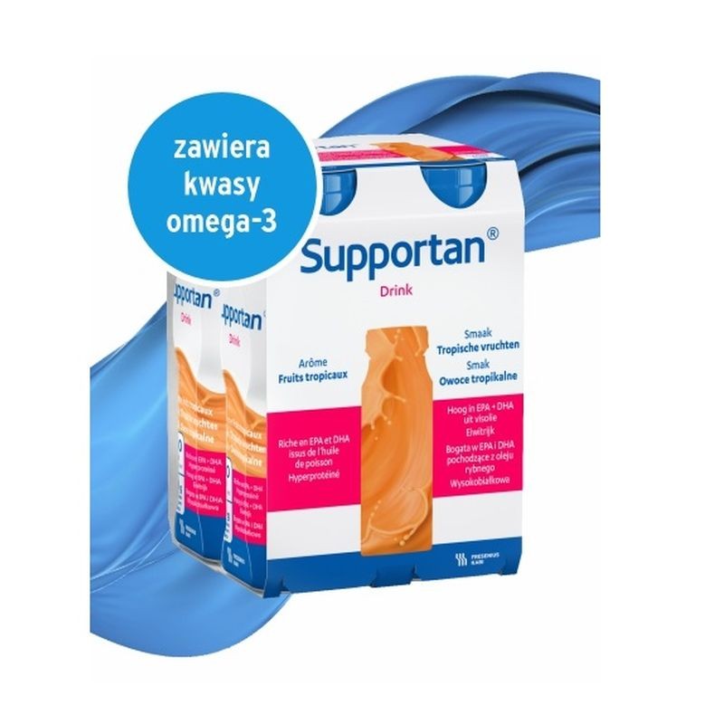 Supportan Drink | Smak owoce tropikalne | 4 x 200 ml 